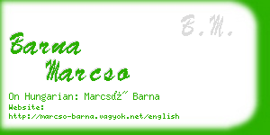 barna marcso business card